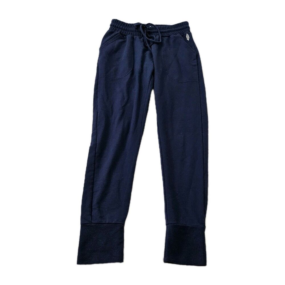Free People Movement Joggers‎ Small Blue French Terry Drawstring Sweatpants